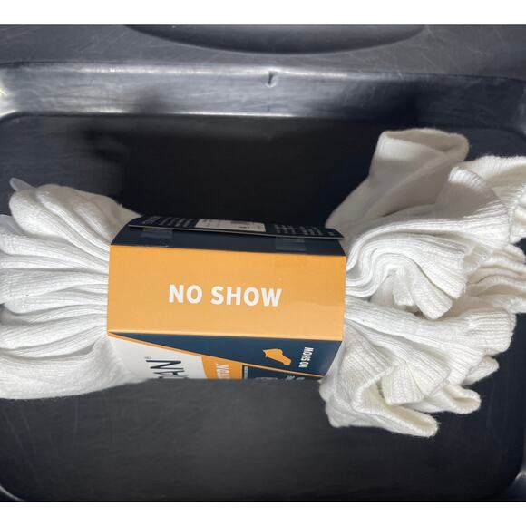 Gildan Mens White No Show Socks 12 Pack NEW Breathable Cotton Arch Support - Picture 4 of 8